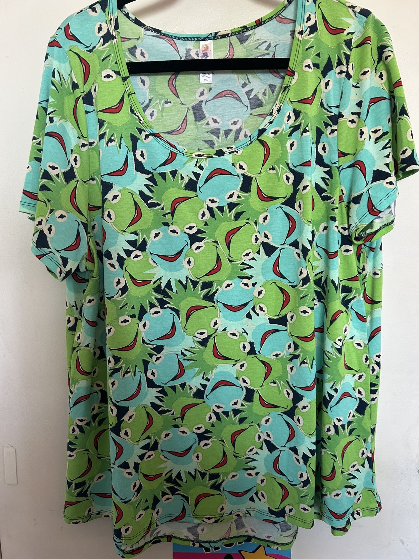 Disney Kermit Frog Muppets Top Size 3X T Shirt NEW