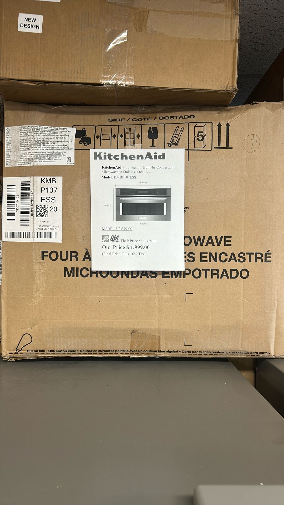 KitchenAid 1.4 Cu.ft Built In Convection Microwave In Stainless Steel