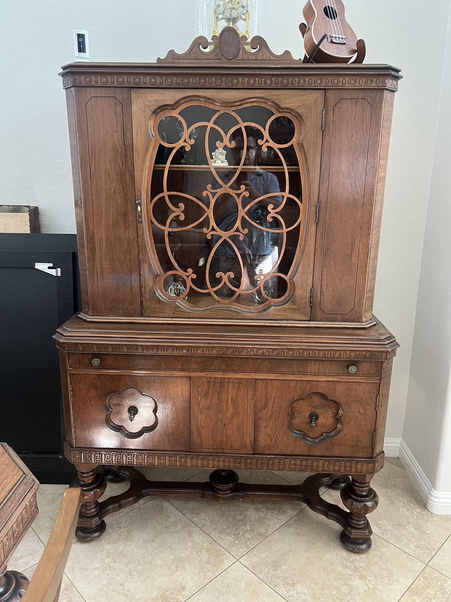 Antique China Cabinet And Dining Table