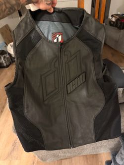 Icon Motorcycle Leather Vest
