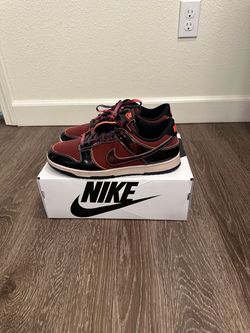 Nike Dunk Low Red Black Sneakers with Box