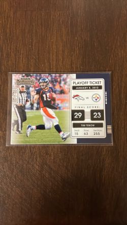2021 Tim Tebow Playoff Ticket Football Card