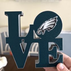 Eagles Love Sign 3d Printed 