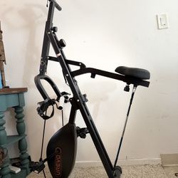 UREVO Stationary Exercise Bike Foldable 3 in 1