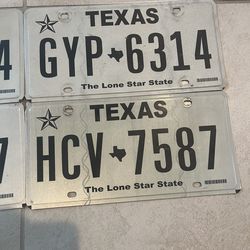 Texas License Plate