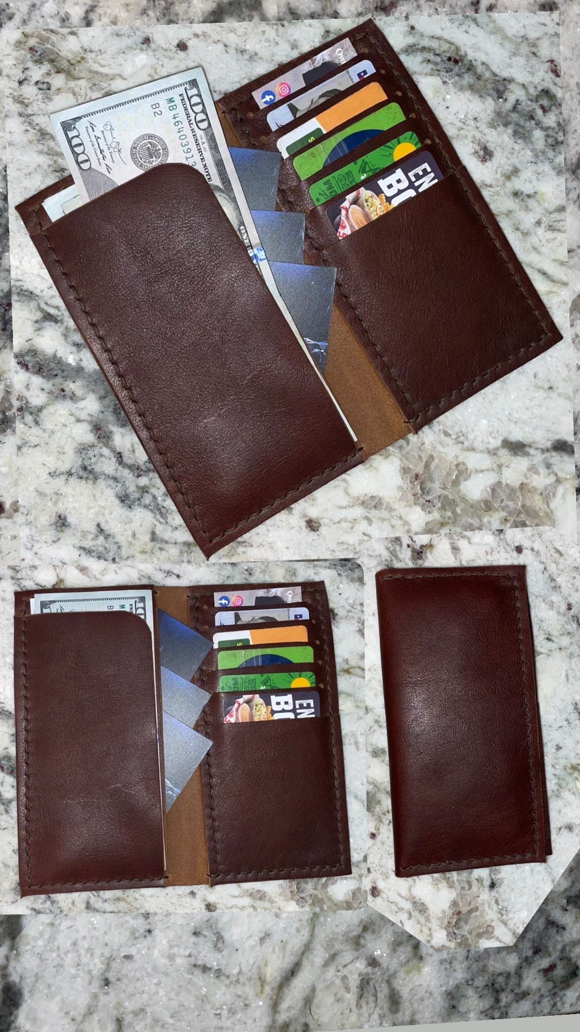 Handmade Leather Roper Wallets