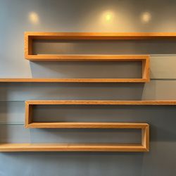 Floating shelf unit, beautiful Solid Clear, Straight Grain, Douglas Fir 