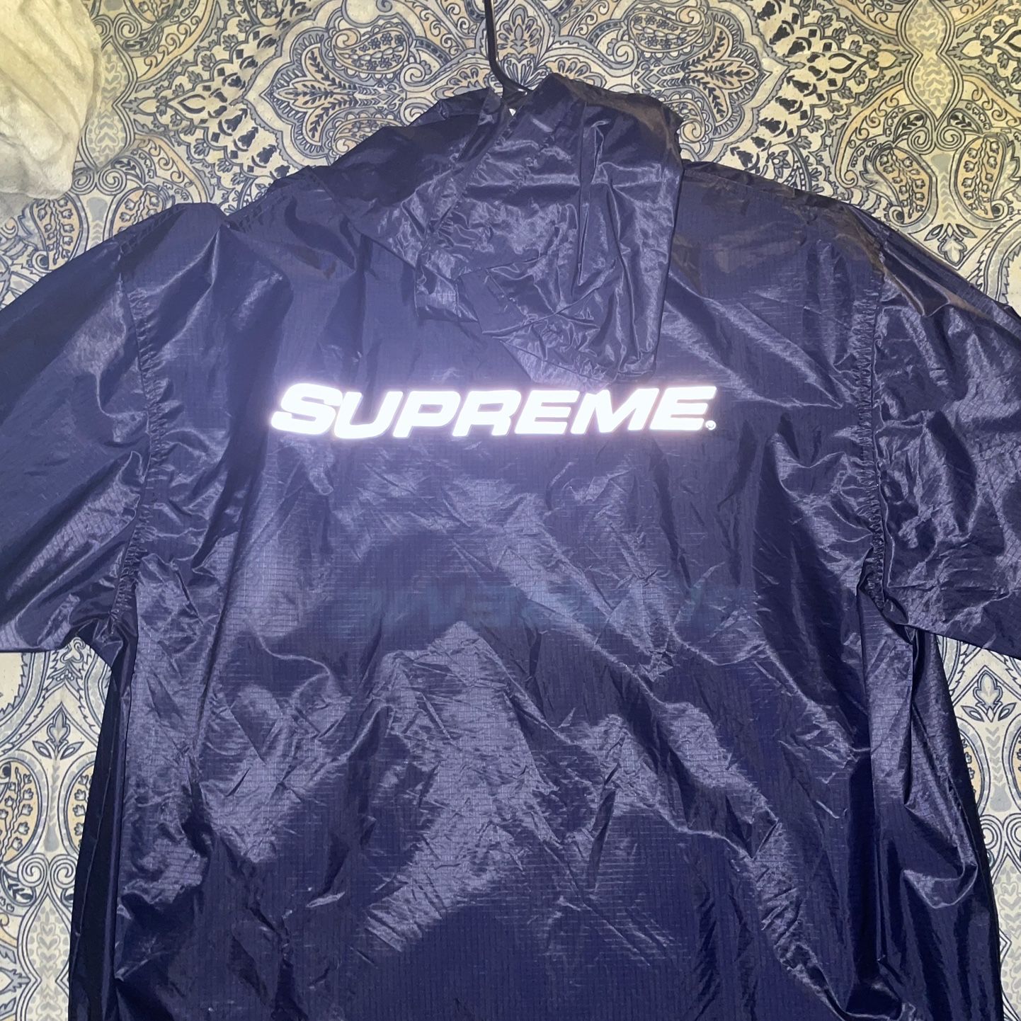 Supreme Windbreaker Navy blue 3M reflective for Sale in Holyoke