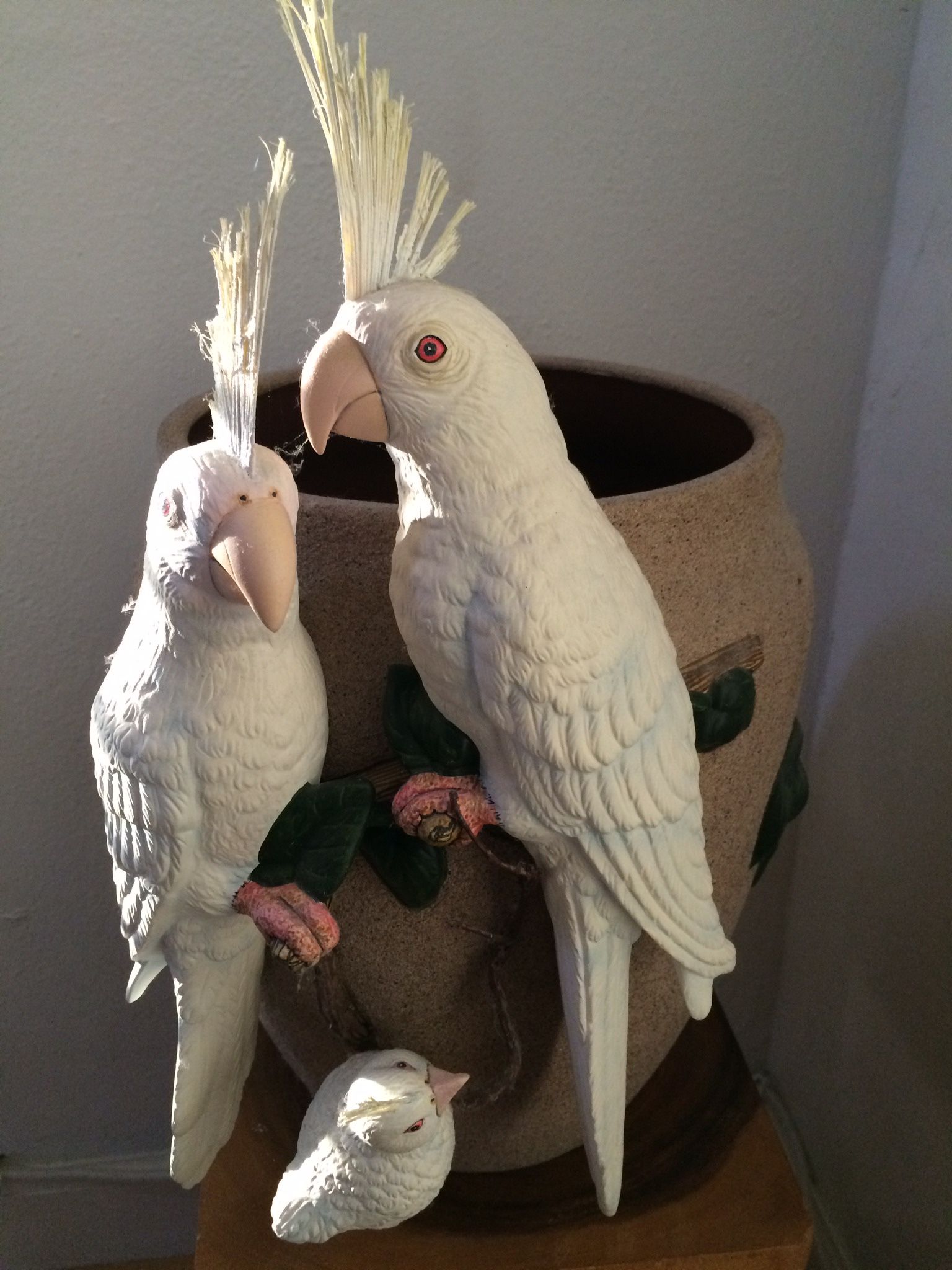 BEAUTIFUL Pot Painted Inside And Out Design Goes All Around Pot