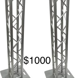 Two  6.65 Tall Aluminum Truss System. $1000
