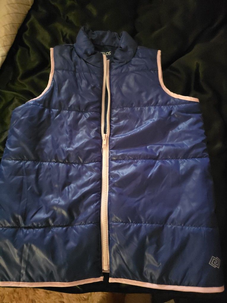 ZELOS Girls Blue pink Lightweight Packable Puffer Vest
