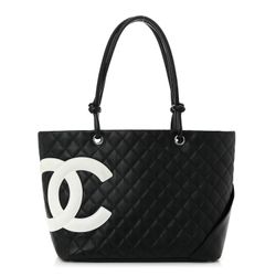CHANEL  Cambon Black and White CC Tote Bag
