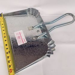 Heavy duty industrial quality steel constructed metal dust pans Rust resistant The extra wide 16-1/2" x 8-1/2" collection area makes quick work of a b