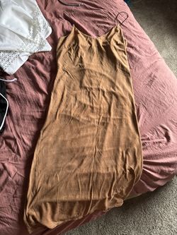 Stretchy Tan Body-Con Dress