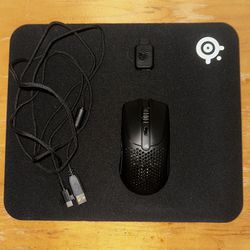 Glorious Model - O 2 Wireless (Wire Optional) Gaming Mouse With BAMF 2.0 Sensors Matte Black The Mouse Pad Is Included It’s A Gaming Mousepad Only 10 