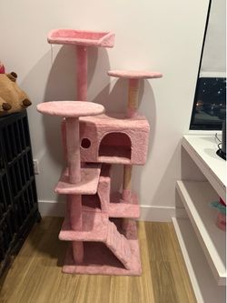 Pink cat tree
