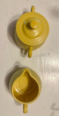 Fiesta ware cream and sugar set