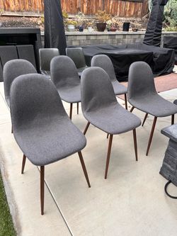Grey Mid Century Modern Dining chairs