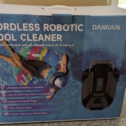 Cordless Pool Robot Vacuum, BRAND NEW 900 Sq Ft, Rechargeable