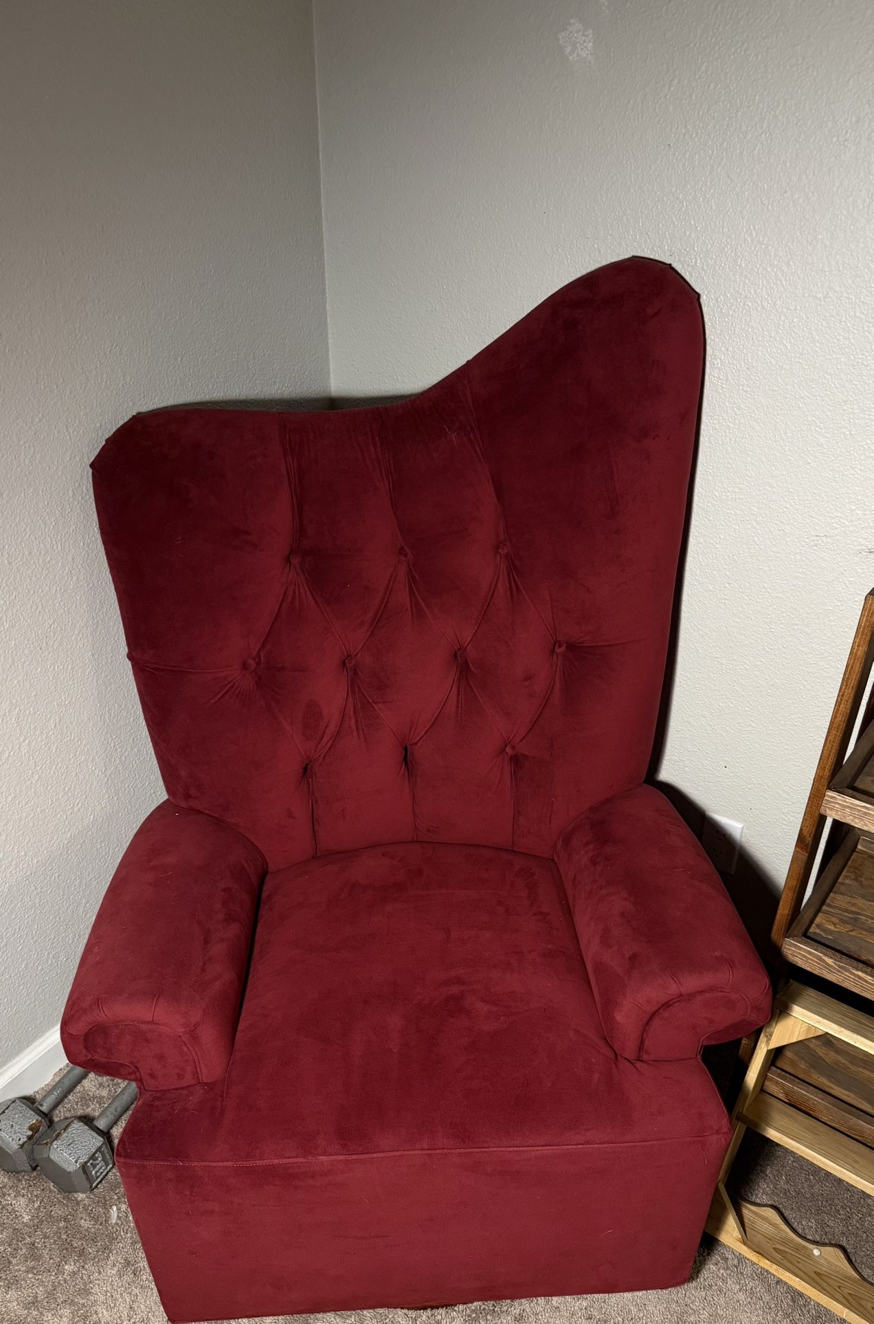 Burgundy/Red Lounge Chair