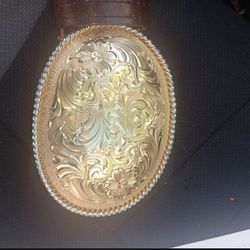 Montana Silversmiths Western Filigree 24Kt Gold Plated Belt Buckle