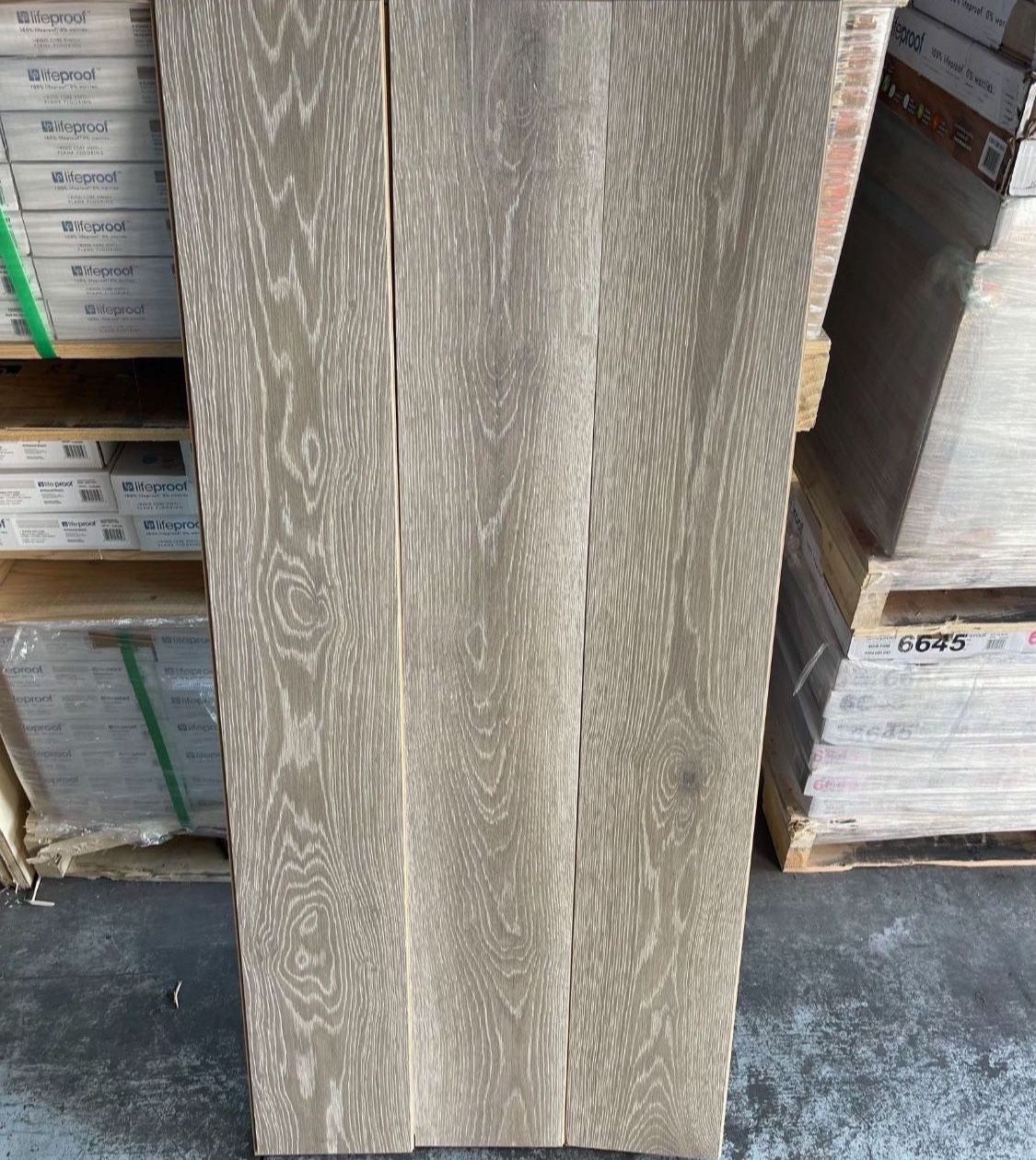 Larkmead Oak 12 mm T × 7.6 in. W Waterproof Laminate Wood Flooring