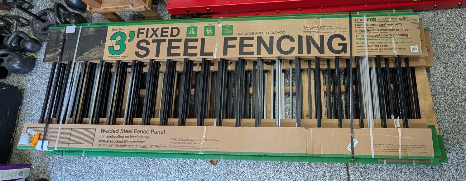 Steel Fencing New 8ft X 3ft