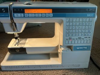 WHITE Computer Sewing Machine With Cover