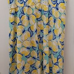 Extremely Me Girls'  Butterfly Pattern Strappy Sundress Size 14-16