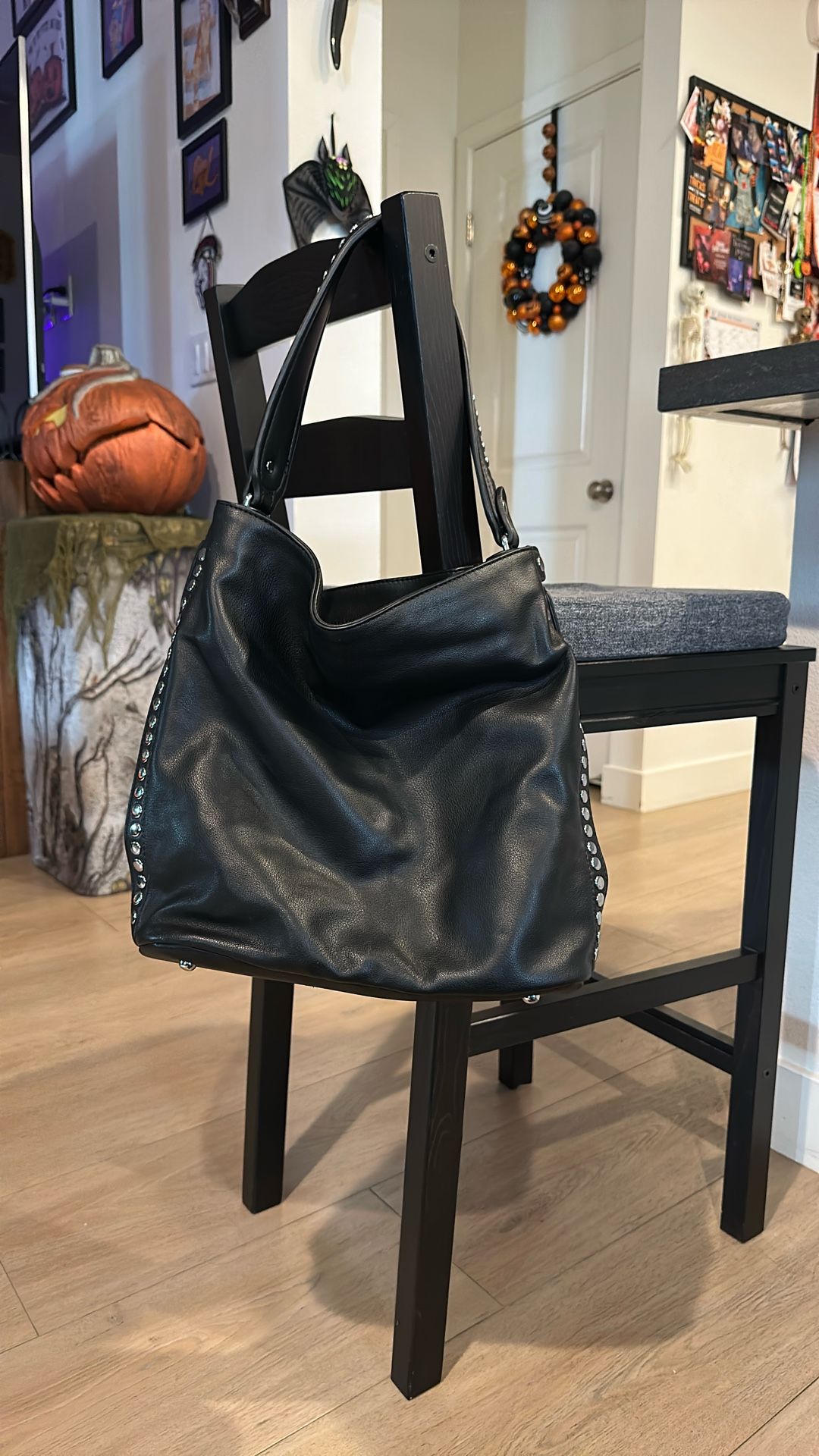 Black Leather Purse