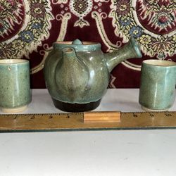 Vintage Japanese Mashiko Ceramic Teas Set  (New In box)