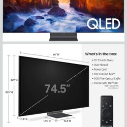 Samsung 75” Q90R QLED 4K Smart TV (Model # QN75Q90RAFXZA
