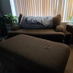 Love Seat And Ottoman