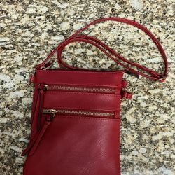 Isabella Multi Pocket Crossbody Bag (Red)