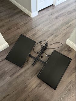 2 144hz Asus VG24QE 24 inch monitors w/ Dual Monitor Mount