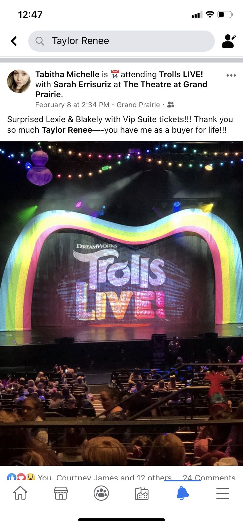 TROLLS live tickets suite : includes vip parking
