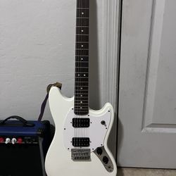Fender Squier Guitar + Amp