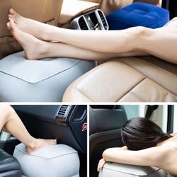 Inflatable Foot Rest Pillow for Travel, Kids/Adults Airplane Travel Pillow Kids Bed-Adjustable Height Cushions,for Kids to Sleep While Traveling,Suita