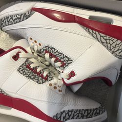 Jordan 3 Retro Cardinal Red 8.5 