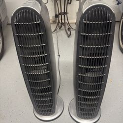 2 Honeywell HFD-120-Q QuietClean Air Purifier Permanent Washable Filters - Black