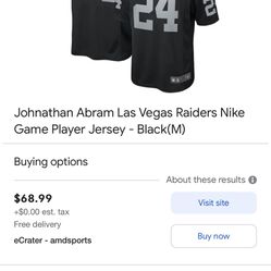 New Raiders Abram jersey 