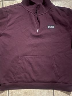 Burgundy Pink quater zip up hoodie