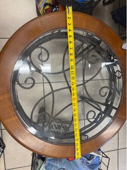 Mesa Auxiliar de Metal y Vidrio