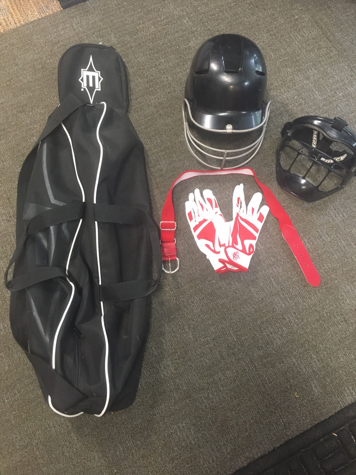 Softball Baseball Equipment Helmet Fielding Mask Bag