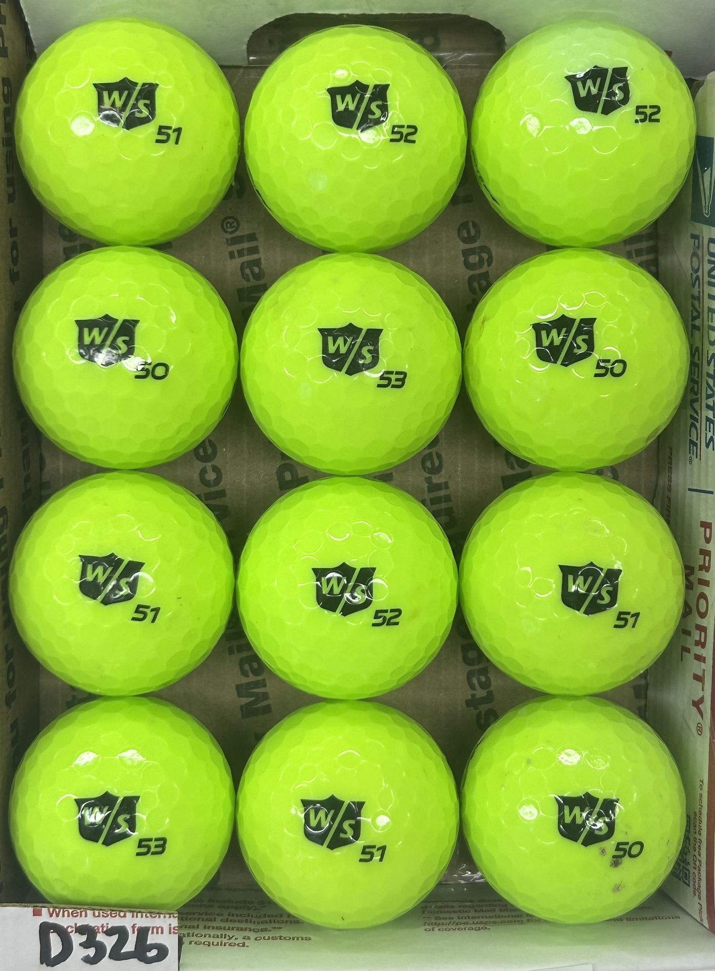 12 Wilson’s Fifty Elite Golf Balls 5/4a Lot D326