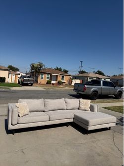 Living spaces grey couch sectional dove grey