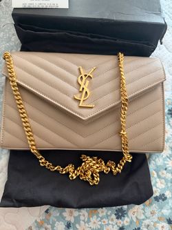 YSL Dark Biege leather purse