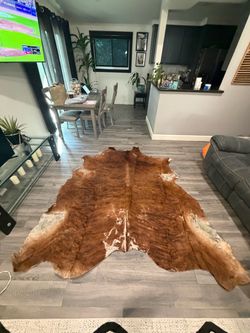 Genuine brown cow hide