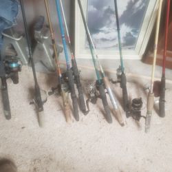 Fising Rods and Reels, $5 Each,