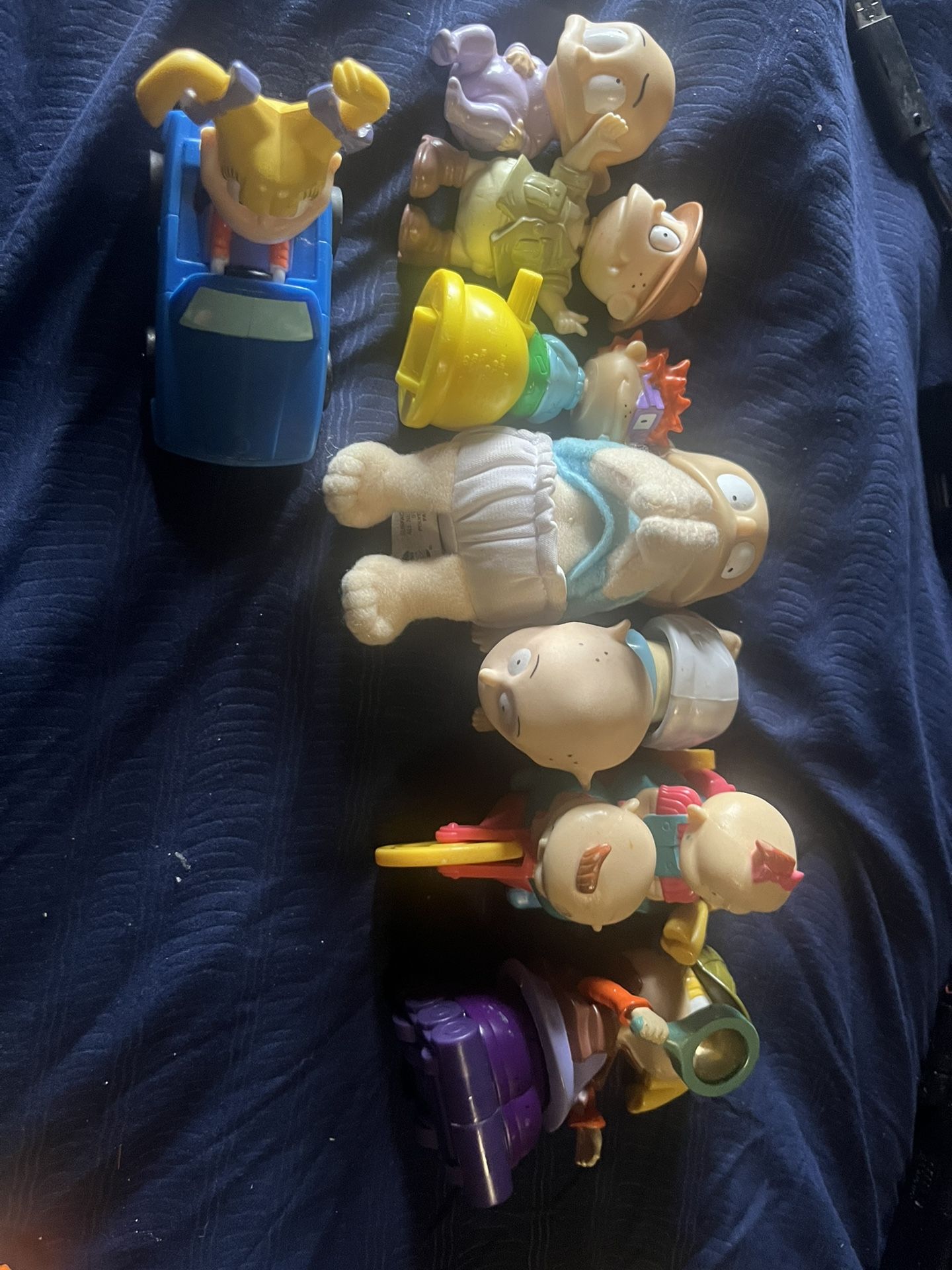 1998 Lot Of 8 Rugrats Mini Toys- Burger King Lot Of 8